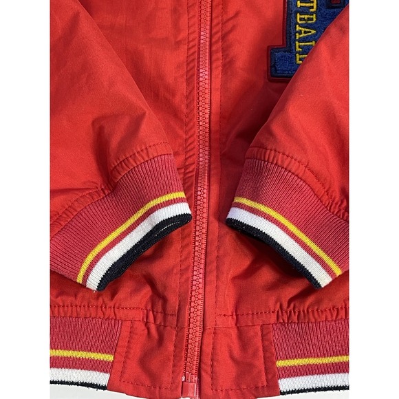 Vintage Winnie The Pooh Red Hooded Jacket "Disney Baby" 18M Football Patch - Picture 9 of 16